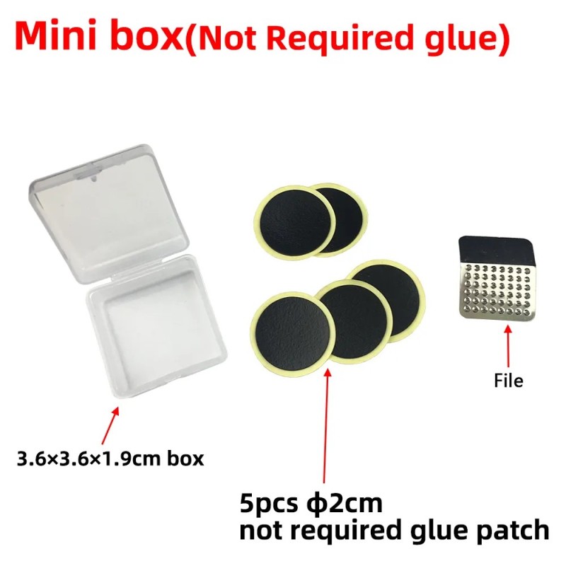 Bicicletă nou-nouță Kit de reparare a anvelopelor plate pentru biciclete Set de instrumente Set de plasturi Cauciuc portabil Fet