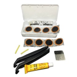 Bicicletă nou-nouță Kit de reparare a anvelopelor plate pentru biciclete Set de instrumente Set de plasturi Cauciuc portabil Fet