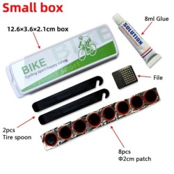 Bicicletă nou-nouță Kit de reparare a anvelopelor plate pentru biciclete Set de instrumente Set de plasturi Cauciuc portabil Fet