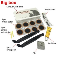 Bicicletă nou-nouță Kit de reparare a anvelopelor plate pentru biciclete Set de instrumente Set de plasturi Cauciuc portabil Fet