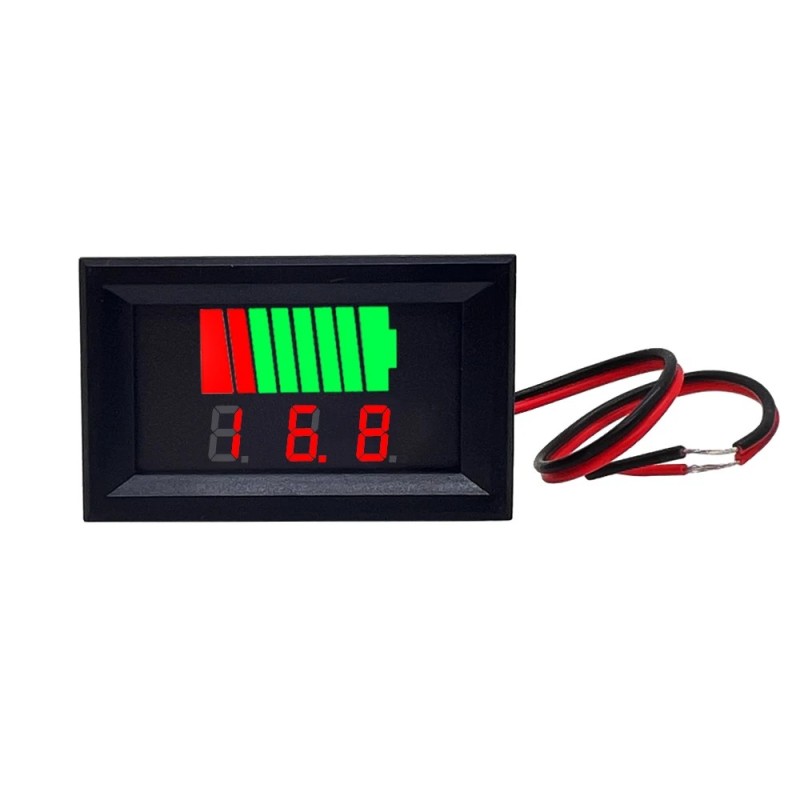 Indicator de nivel de încărcare a bateriei auto 12V 24V 36V 48V 60V 72V Contor de capacitate a bateriei cu litiu Tester Display 