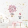 2 bucăți de desene animate drăguț iepure roz balon nori autocolante de perete pentru decor camera copiilor decorațiuni de perete