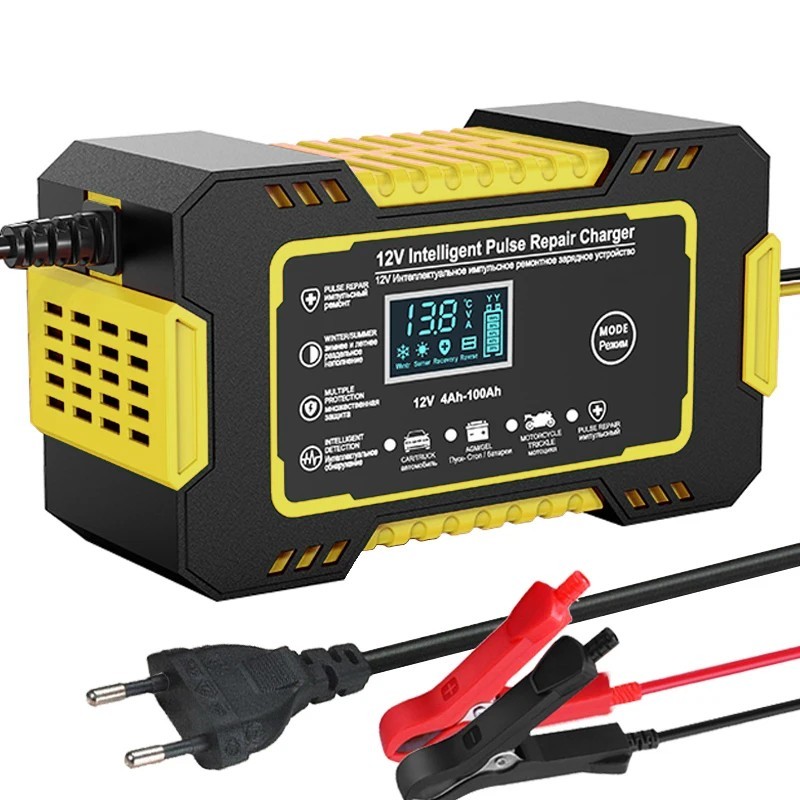 Încărcător de baterie de mașină 12V 6A Reparare puls Afișaj LCD Încărcare rapidă inteligentă AGM Încărcător GEL cu plumb-acid cu Încărcător de baterie de mașină 12V 6A Reparare puls Afișaj LCD Încărcare rapidă inteligentă AGM Încărcător GEL cu plumb-acid cu