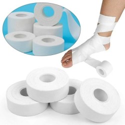 2,5/3,8/5 cm 9,1 metri Sport Atletic Bumbac Impermeabil Bandă Adezivă de Box Albă Suport Leziuni Suport Bandaj Sportiv
