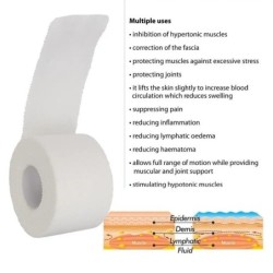 2,5/3,8/5 cm 9,1 metri Sport Atletic Bumbac Impermeabil Bandă Adezivă de Box Albă Suport Leziuni Suport Bandaj Sportiv