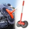 Cap dublu de perie rotativ Mop de spălat auto Accesorii de întreținere pentru curățarea geamurilor de acoperiș Mop telescopic cu