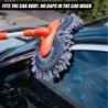 Cap dublu de perie rotativ Mop de spălat auto Accesorii de întreținere pentru curățarea geamurilor de acoperiș Mop telescopic cu