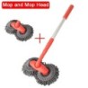 Cap dublu de perie rotativ Mop de spălat auto Accesorii de întreținere pentru curățarea geamurilor de acoperiș Mop telescopic cu