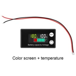 Indicator de capacitate a bateriei DC8-100V Contor de electricitate digital LCD Tester de tensiune cu plumb-acid LiFe PO4 pentru
