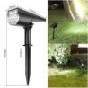 1 buc. Lampă cu energie solară cu 7 LED Reflector solar reglabil în pământ IP65 Iluminat de perete pentru peisaj impermeabil pen