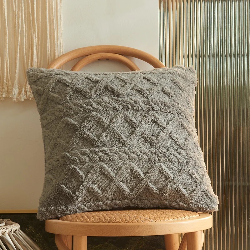 Twist KnittingHusă de pernă de pluș Husă de pernă tricotată vintage Pernă simplă Față de pernă de pluș tăblie spate
