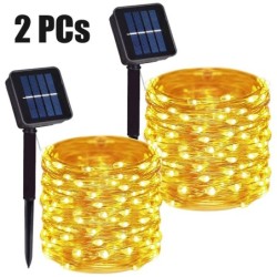 Ghirlanda solară în aer liber 500/300/200/100/50 LED Ghirlandă de zâne 8 moduri grădină curte petrecere decorațiuni de Crăciun l