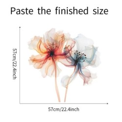 3D Lotus Retro Vinil PVC Autocolante de perete Floare Living Dormitor Decorare perete Tapet estetic Decor Home Autocolante de fl