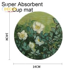 Marmura neagră Veselă super absorbantă Covoraș de uscare a vaselor Covor anti-alunecare Sticle de bucătărie Fierbător de lux Ves