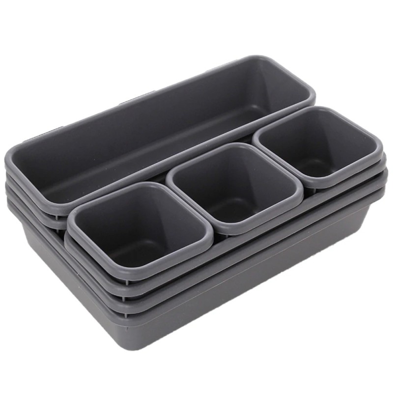 8 buc/set reglabil sertar organizator cutie tăvi pentru machiaj cosmetice articole diverse suport separator bucătărie baie dulap