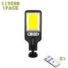 1 ~ 4 buc. Lumini solare în aer liber cu 3 moduri de iluminat de securitate cu senzor de mișcare impermeabil LED Lampă stradală 
