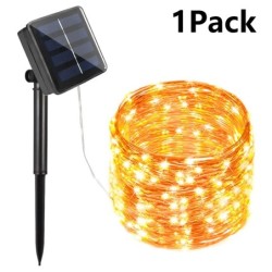 7M/12M/22/32M Lumină solară cu LED-uri de zână Festoon în aer liber cu LED-uri impermeabile Ghirlandă lumini pentru petrecerea d