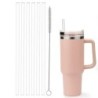 Pachete de 6 paie de schimb compatibile cu pahar Stanley de 40 oz, plastic transparent reutilizabil pentru paharul de călătorie 