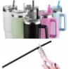 Pachete de 6 paie de schimb compatibile cu pahar Stanley de 40 oz, plastic transparent reutilizabil pentru paharul de călătorie 