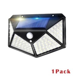 Lampă solară divizată 106LED 3 moduri de iluminare Decorare exterioară Lumină solară Lampă de perete PIR Senzor de mișcare Lampă
