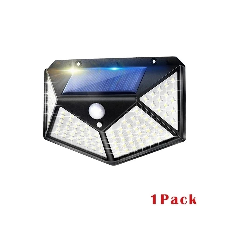 Lampă solară divizată 106LED 3 moduri de iluminare Decorare exterioară Lumină solară Lampă de perete PIR Senzor de mișcare Lampă