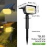 72/68 LED-uri Lumini solare pentru peisaj în aer liber IP65 Lumină solară impermeabilă cu 3 moduri Spot solar de grădină pentru 
