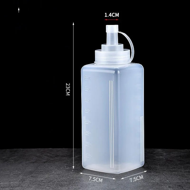 450-1000 ml Sticla de condimente cu capac Sticla de stoarcere din plastic Dozator de depozitare pentru dressinguri pentru salate