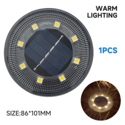 IP68 cu LED-uri rezistente la apă, în aer liber, energie solară, la sol, iluminare, control, cale, lumini de punte, curte, alee,