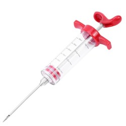 LMETJMA Seringă cu injector pentru carne cu 3 ace pentru injector pentru marinată pentru grătar Kit injector pentru curcan Injec