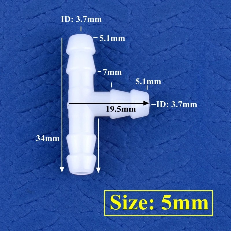 5 ~ 200 buc 4 ~ 13 mm PE alb Tee Conector Adaptor rezervor acvariu Pompă de aer Furtun Pagoda Imbinari Grădină Irigare Conectori
