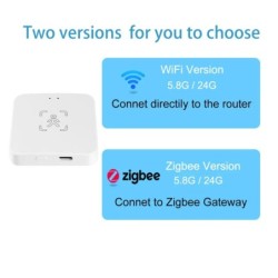 Senzor de prezență uman inteligent WiFi/Zigbee,Detecție de luminanță/distanță, Tuya Smart Life Home Automation, pentru Z2M Alexa