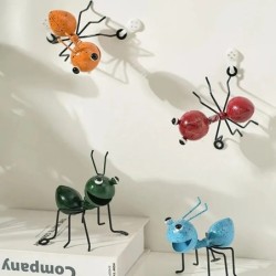 Decorație de grădină cu furnici din metal, gard peluză, dormitor, sufragerie, perete suspendat, sculptură 3D, ornament de decora