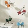 Decorație de grădină cu furnici din metal, gard peluză, dormitor, sufragerie, perete suspendat, sculptură 3D, ornament de decora