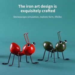 Decorație de grădină cu furnici din metal, gard peluză, dormitor, sufragerie, perete suspendat, sculptură 3D, ornament de decora