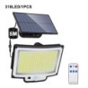 Lampă solară 348LED lumină de securitate în aer liber cu senzor de mișcare rezistent la apă 126/328LED reflector puternic solar 