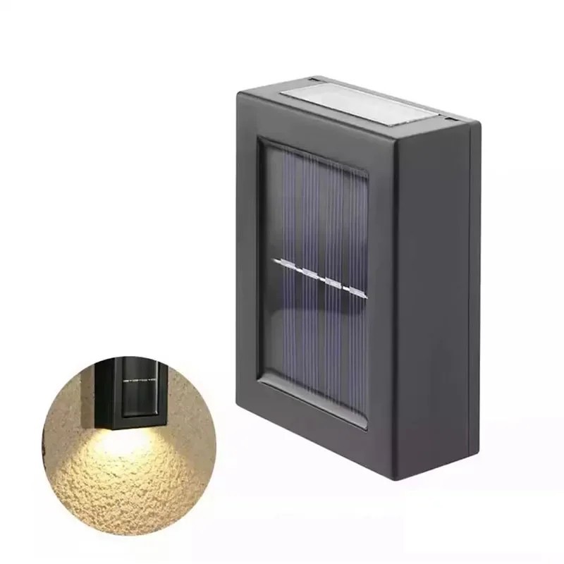 Spoturi solare în sus și în jos, în aer liber, lampă de perete, cu energie solară, lampă solară rezistentă la apă, decorativă pe