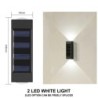 Lampă solară de perete în aer liber, rezistentă la apă, cu energie solară, în sus și în jos, iluminează casa, grădină, curte, lu