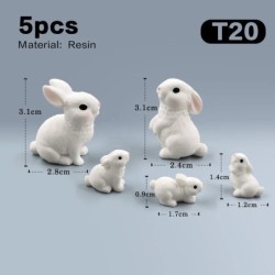 2024 Paște fierbinte Crăciun Iepure Figurină Peisaj Acasă Kawaii Decor de cameră Zână în miniatură Accesorii de decorare pentru 