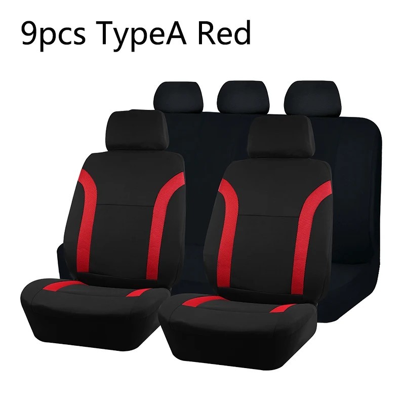 Set de huse pentru scaun auto din poliester universal AUTO PLUS Sports Se potrivește cu majoritatea autovehiculelor din țesătură