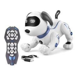 Robot electronic câine robot câine cascadorie mers dans jucărie tactilă inteligentă control de la distanță animal de companie el