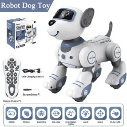 Robot electronic câine robot câine cascadorie mers dans jucărie tactilă inteligentă control de la distanță animal de companie el