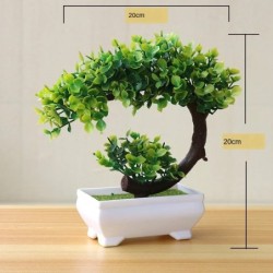 Noi plante verzi artificiale bonsai copac mic, iarbă, flori în ghivece, bonsai, nuntă, petrecere de Crăciun, pentru acasă, pentr