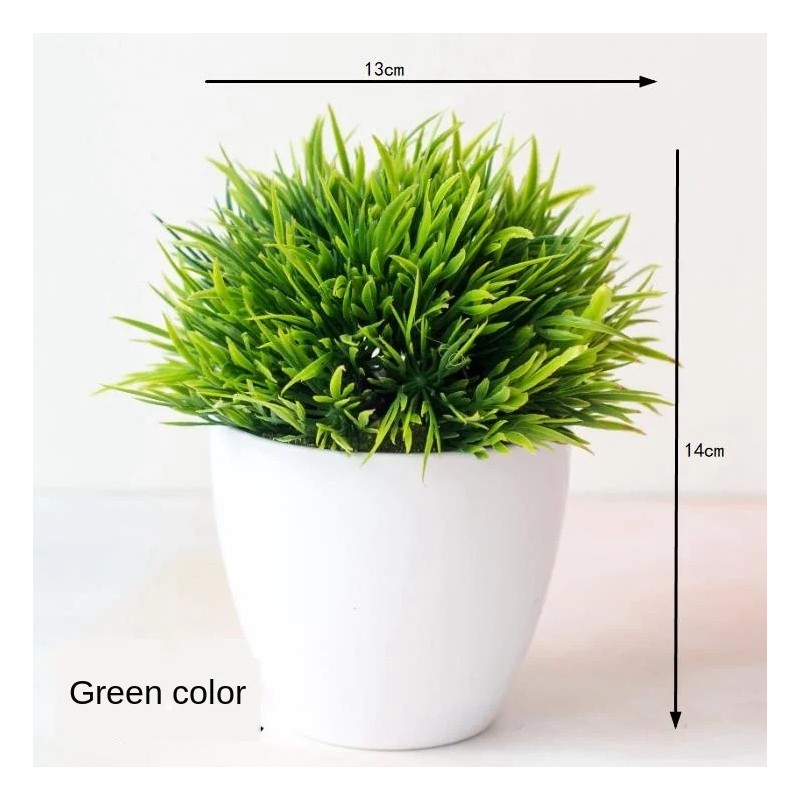 Noi plante verzi artificiale bonsai copac mic, iarbă, flori în ghivece, bonsai, nuntă, petrecere de Crăciun, pentru acasă, pentr