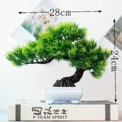 Noi plante verzi artificiale bonsai copac mic, iarbă, flori în ghivece, bonsai, nuntă, petrecere de Crăciun, pentru acasă, pentr