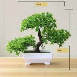 Noi plante verzi artificiale bonsai copac mic, iarbă, flori în ghivece, bonsai, nuntă, petrecere de Crăciun, pentru acasă, pentr