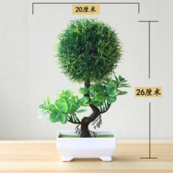 Noi plante verzi artificiale bonsai copac mic, iarbă, flori în ghivece, bonsai, nuntă, petrecere de Crăciun, pentru acasă, pentr