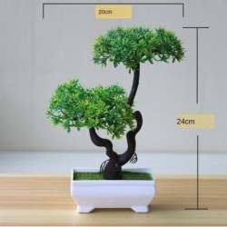 Noi plante verzi artificiale bonsai copac mic, iarbă, flori în ghivece, bonsai, nuntă, petrecere de Crăciun, pentru acasă, pentr