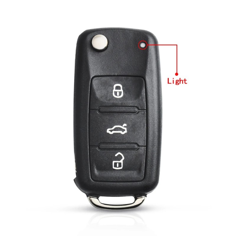 KEYYOU, 10 buc, 2/3/4 butoane, carcasă de cheie pentru telecomandă pentru Skoda Octavia VW Volkswagen Golf Mk6 Tiguan Polo Passa