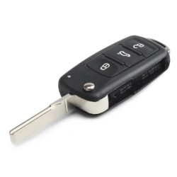 KEYYOU, 10 buc, 2/3/4 butoane, carcasă de cheie pentru telecomandă pentru Skoda Octavia VW Volkswagen Golf Mk6 Tiguan Polo Passa