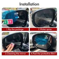 2 buc. Autocolant pentru mașină Film rezistent la ploaie pentru oglinda retrovizoare pentru mașină Oglinda retrovizoare pentru m